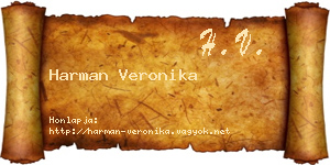 Harman Veronika névjegykártya